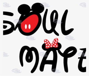 Soul Mate Couple Shirts Disney Font Minnie Mouse Bow - Wall Sticker Hakuna Matata #1834814