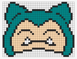Snorlax Head Perler Bead Pattern / Bead Sprite - Snorlax Head Pixel Art #1835750
