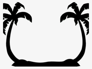 Palm Tree Clip - Beach Silhouette Clip Art #1836111