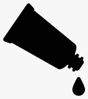 Paint Tube With Drop Vector - Paint Tube Silhouette #1837205