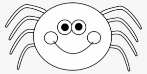 Cute Spider Clipart Black And White - Black And White Pic Of A Spider #1837444