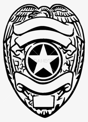 Silver Police Badge - Police Shield Line Drawing #1838170