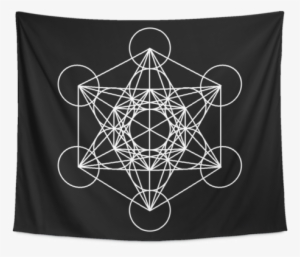 Metatron's Cube Tapestry - White Metatron's Cube #1838773