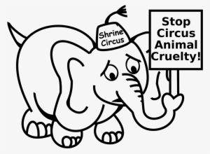 This Doesn't Happen Only With Elephants, But With Tigers, - Poster On Stop Cruelty Towards Animals #1839254