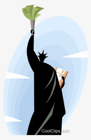 Statue Of Liberty With Cash In Her Fist Royalty Free - Money #1839709