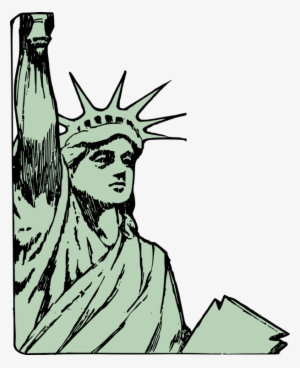 Statue Of Liberty Face Drawing Monument - Statue Of Liberty Face Transparent #1840047