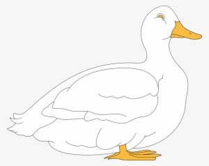 White Duck Clip Art At Clker - Gambar Kartun Induk Bebek #1840283