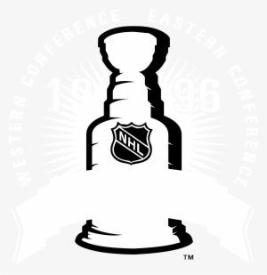 Stanley Cup 1996 Logo Black And White - Stanley Cup Vector Free #1840626