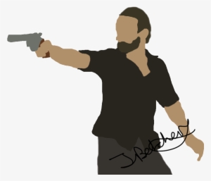 The Main Protagonist, Rick Grimes Points His Gun At - Gun Barrel #1841395