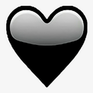 Heart Emoji Png Transparent Graphic Black And White - Emojis De Corazon Negro #1841722
