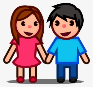Open - Boy And Girl Emoji Png #1842001