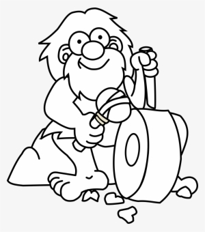 This Free Icons Png Design Of Caveman B&w #1842032