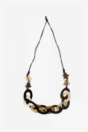 Horn And Bone Round Rings Necklace With Star - Chain #1842082
