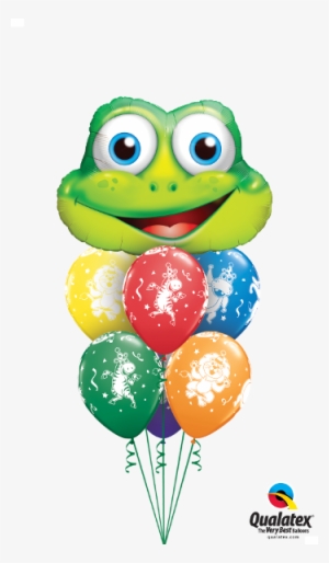 Party Frog Balloon Bouquet - 11" Assorted Carnival Party Animals Latex Balloons #1842411