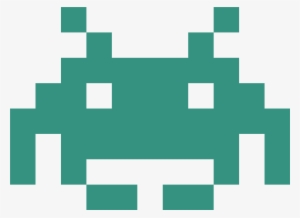 Blue Pacman Ghost Pixel Png Pictures To Pin On Pinterest - 8 Bit Space Invaders #1842462