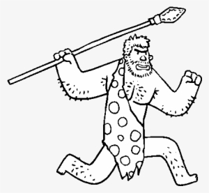 A Caveman Coloring Page - Homem Das Cavernas Desenho #1842508