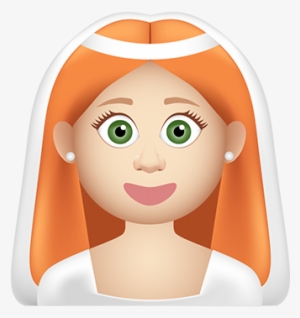 Gingermoji7 All408px 0031 Layer Comp 32 Straighthairgirlbride - Red Head Bride Emoji #1842556