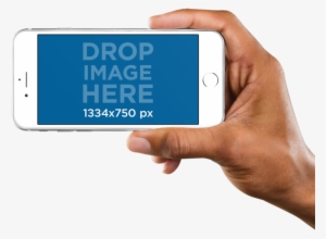 Landscape Iphone Mockups - Hand Holding Phone Sideways #1842753