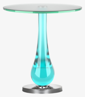Pio Blue Acrylic Contemporary End Tables #1842892
