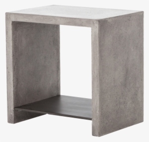 Concrete Accent Table - Hugo End Table-dark Grey #1843183