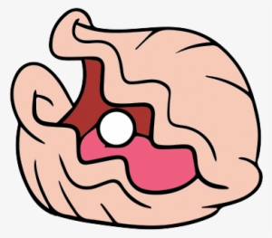 Pearl Drawing Clamshell - Clam Clipart #1843684