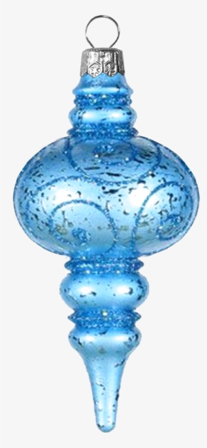Christmas Blue Ornament - Queens Of Christmas Finial Ornament Glitter Colour: #1844263