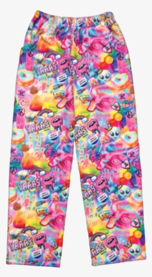 Picture Of Psychedelic Collage Plush Pants - Polar Fleece #1845210
