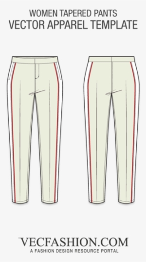Women Tapered Pants Template - Tapered Pants Template #1845285