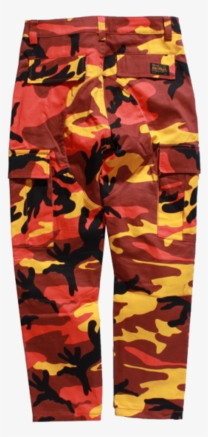Lazy Camo Cargo Pants - Pantalones Camuflaje Naranja Hombre #1845372