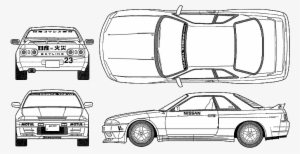 Nissan Skyline R 32 Gtr - Skyline Gtr Blueprint R32 - Free Transparent ...