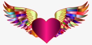 Vector Royalty Free Library Heart With Wings Clipart - Heart With Wings Clipart #1846123