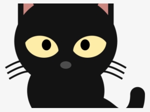 Halloween Cat Clipart - Dibujo De Un Gato Negro #1846567