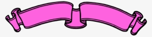 Pink Banner Clipart - Black And White Ribbon Banner Clipart #1846640
