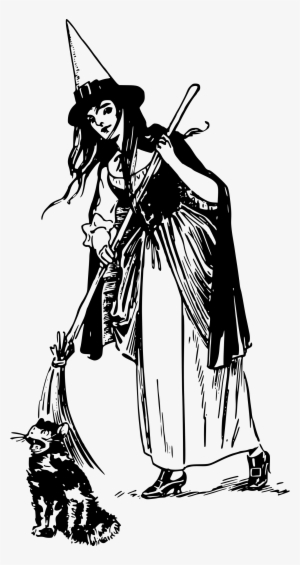 This Free Icons Png Design Of Halloween Witch And Cat #1846694