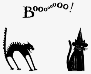 Black Cat Black And White Halloween - Black Cat #1846763