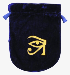 Blue Velvet Eye Of Horus Bag - Tarot Bag Pouch 8" X 6" Velvet #1846861
