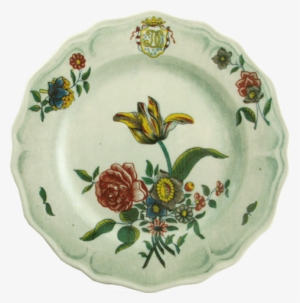 Melamine Faience Fleurs Isolees Dinner Plate - Vintage Plates #1847140