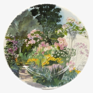 4 Dessert Plates Assorted - Gien Paris A Giverny Assorted Dessert Plates #1847400