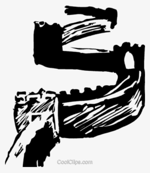 Great Wall Of China Royalty Free Vector Clip Art Illustration - Illustration #1848452