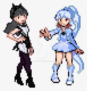 Blake Belladonna And Weiss Schnee By Rayquaza-senpai - Rwby Weiss Pixel Art #1849361