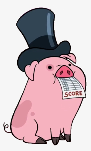 Patogravityfalls Pink Pig Scared Cute - Gravity Falls Waddles Png ...