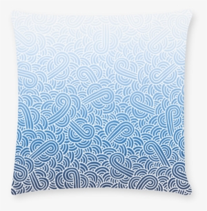 Ombre Blue And White Swirls Doodles Pillow Cases Pillow #1850369