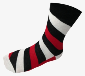 Men's Colorful Stripe Crew Socks W/ Tgif Black, Red - Sock #1850397