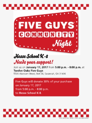 5 Guys - Five Guys Community Night #1850533