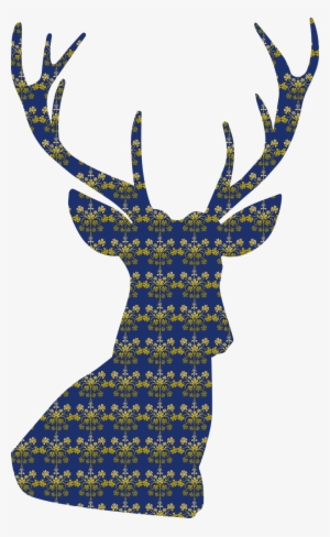 Deer Antlers Damask - Silhouette Buck #1850622