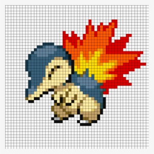Cyndaquil Perler Bead Pattern / Bead Sprite - Pokémon Perler Beads Patterns Big #1851701