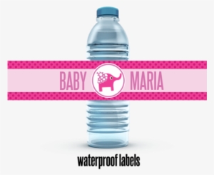 Cute Baby Elephant Girl - Twinkle Twinkle Little Star Water Bottle Labels #1852045