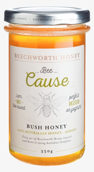 Bee Cause Bush Honey 350g Jar - Beechworth Honey Png #1852213