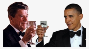 The Late President Ronald Reagan And Current U - President Reagan Making A Toast #1852329