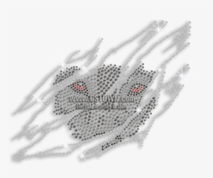 Ruby Wolf Eyes Iron On Rhinestone Transfer - Emblem #1852392